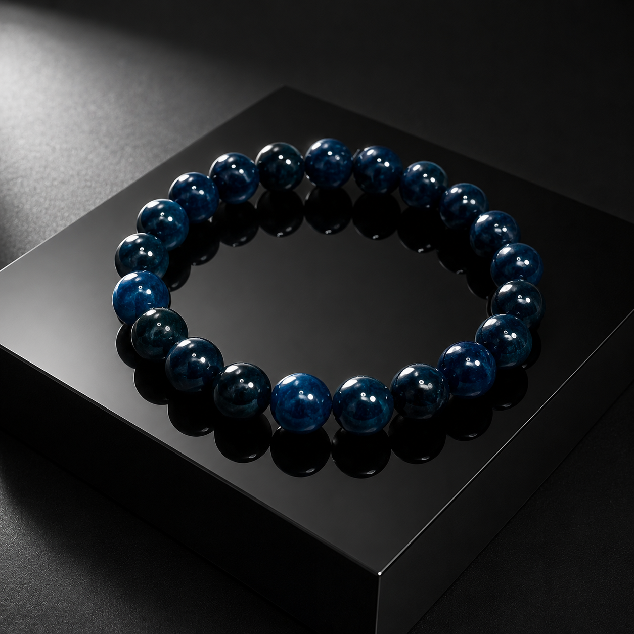 Strawberry crystal lapis lazuli bracelet with blue chrysotile for protection and safety