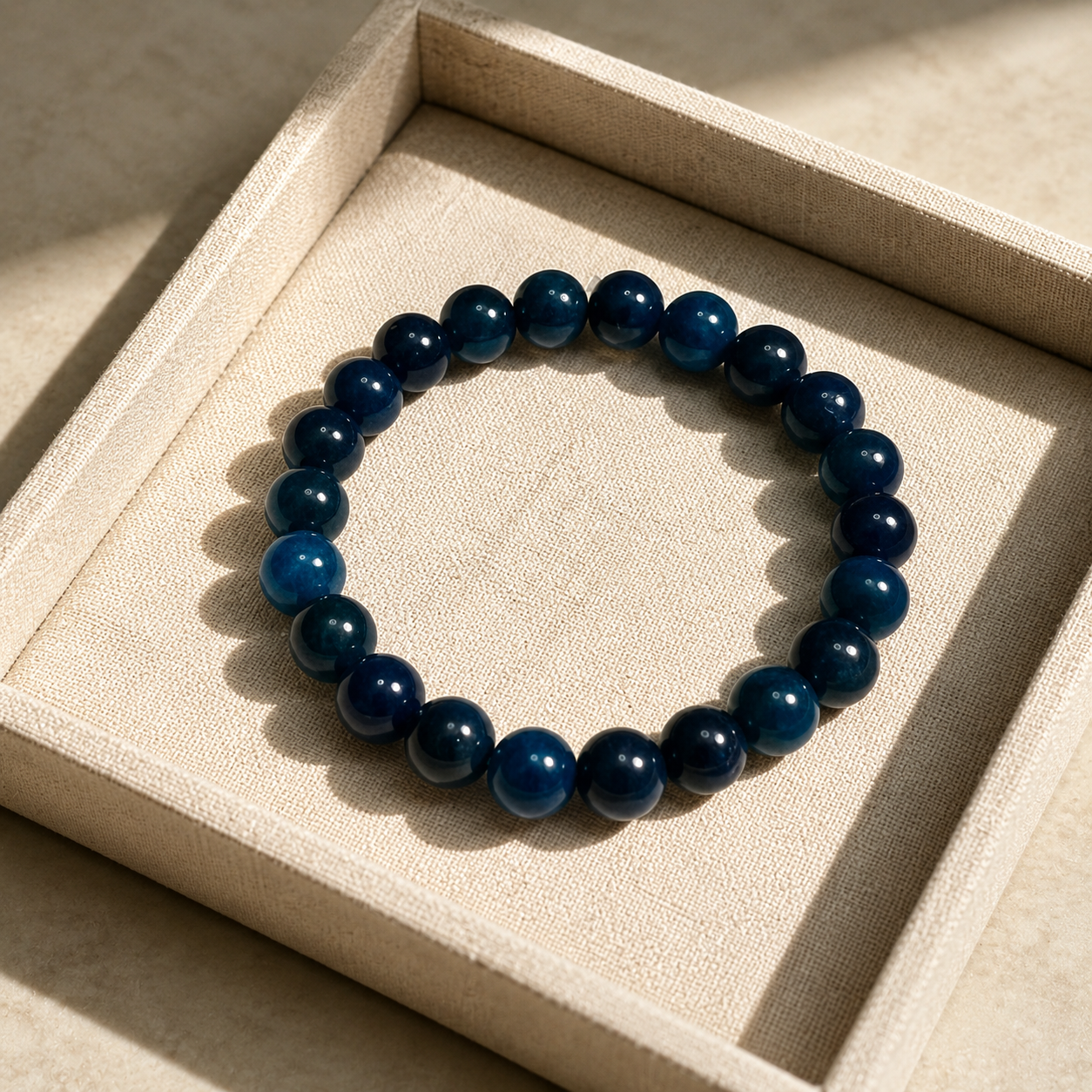 Strawberry crystal lapis lazuli bracelet with blue chrysotile for protection and safety