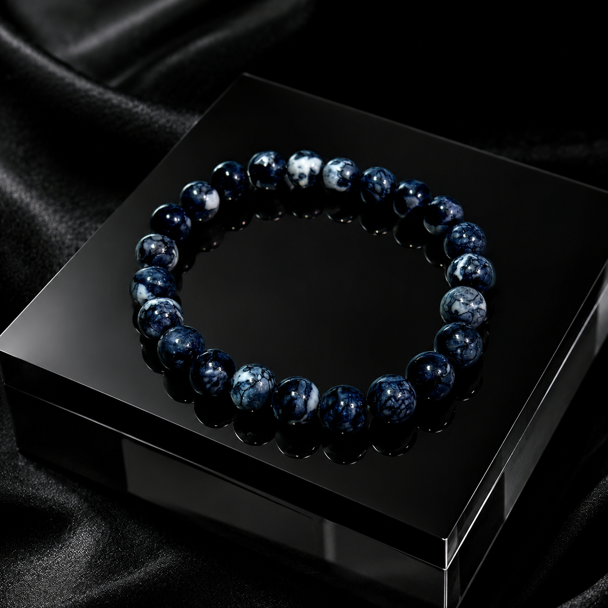 Rainbow Stone Spray Painted Glass Bracelet Brings Wealth