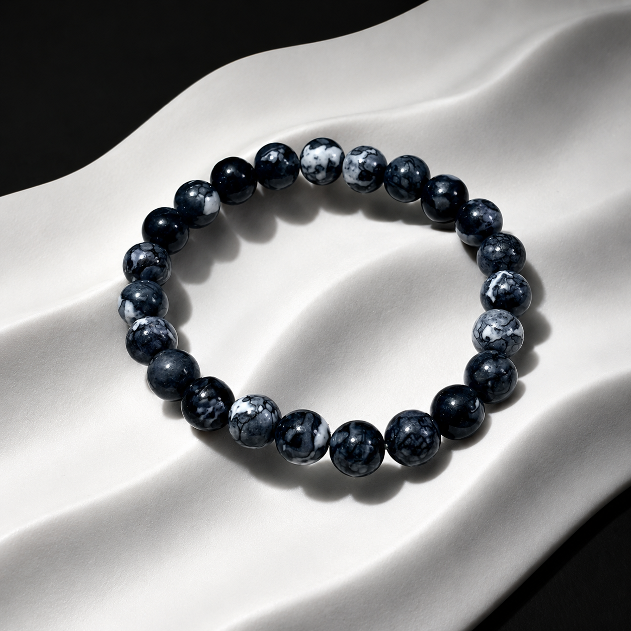 Rainbow Stone Spray Painted Glass Bracelet Brings Wealth