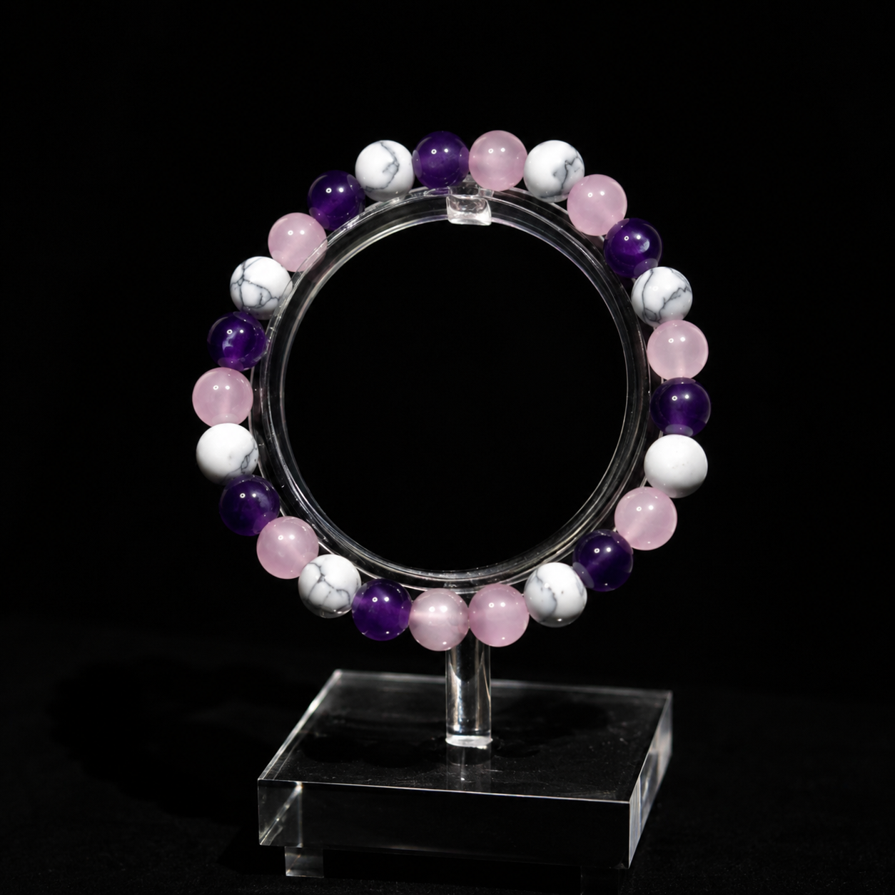A natural glass bracelet with nine different elements Sleep & Relaxation