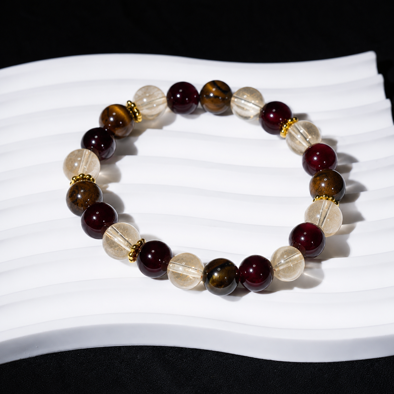 Vintage natural stone bracelet brings wealth