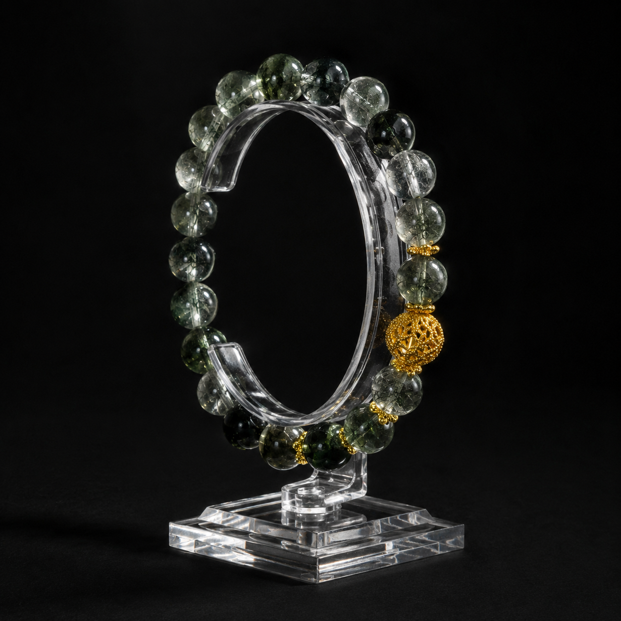 Natural malachite phantom quartz bracelet for health