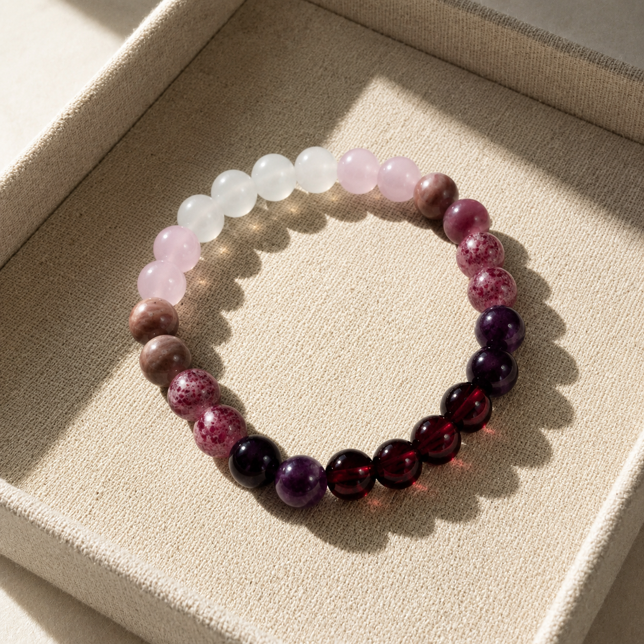 Crystal string vintage natural stone lucky bracelet beads