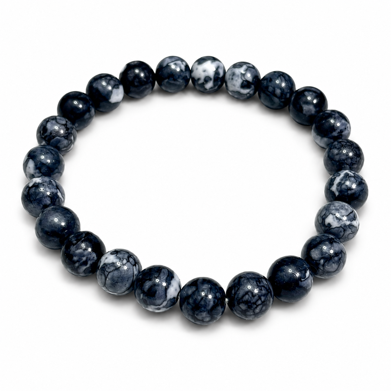 Rainbow Stone Spray Painted Glass Bracelet Brings Wealth