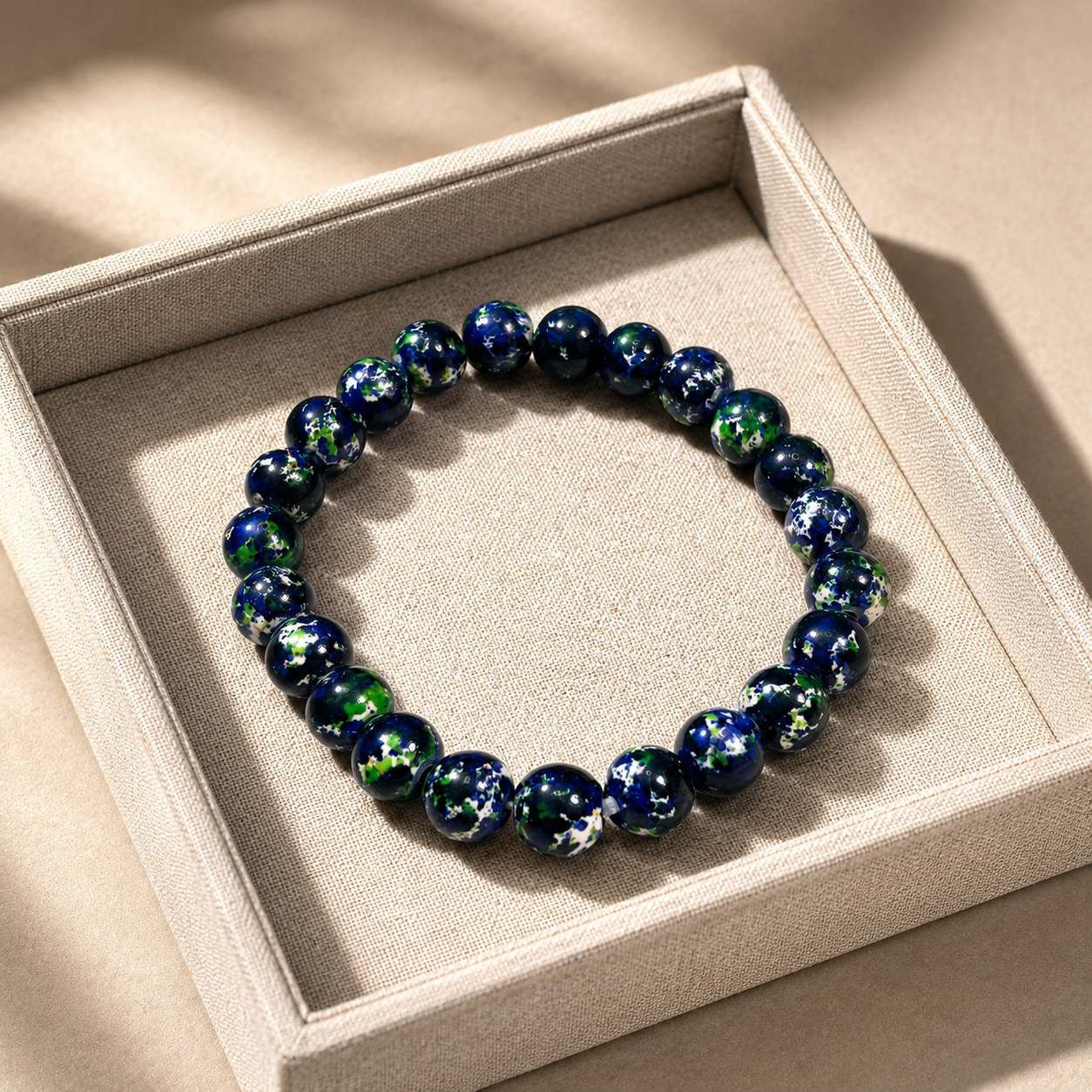 Rainbow Stone Bracelet Spray Painted Glass Bracelet Pressed Turquoise Bracelet for Fulfilling Wishes