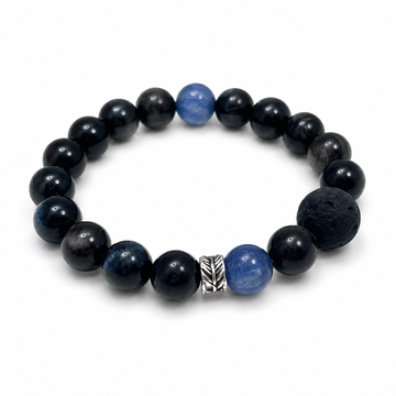 Natural crystal blue tiger's eye bracelet relieves stress
