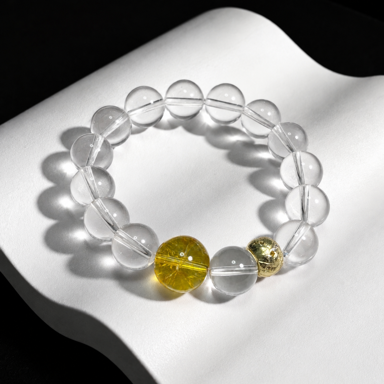 Natural pure white crystal lucky bracelet