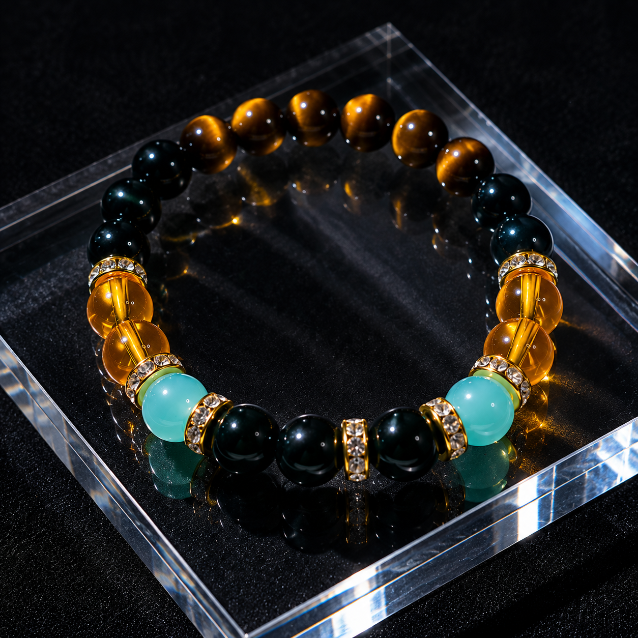 Natural Amethyst Tiger's Eye Lucky Bracelet