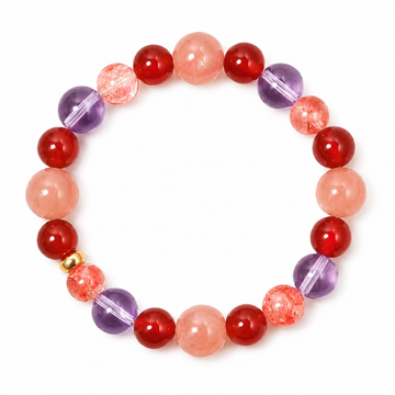 Auspicious Crystal Beads Single-Strand Bracelet for Health