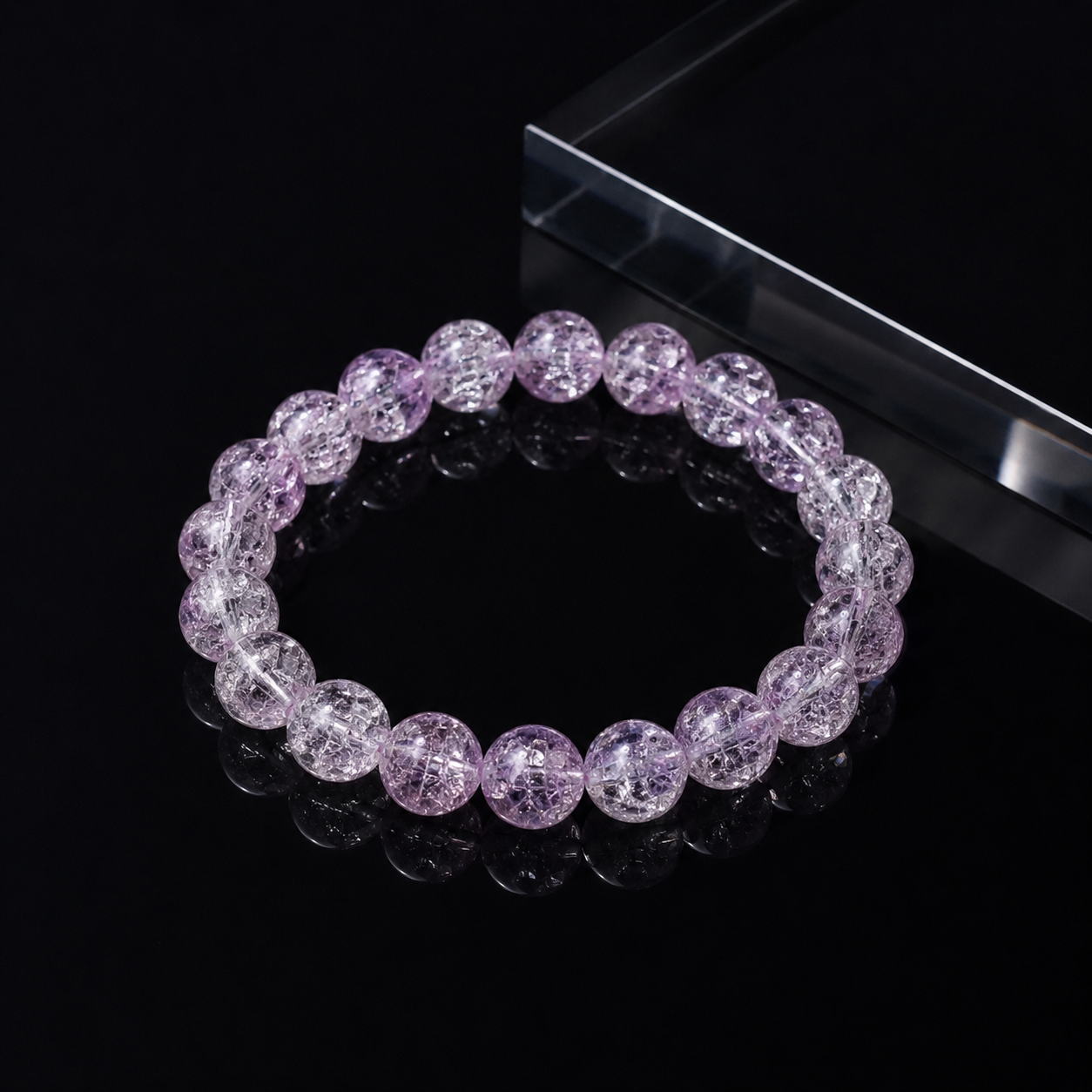 Playing with broken beads and crystal bracelets brings health benefits. (Violet)