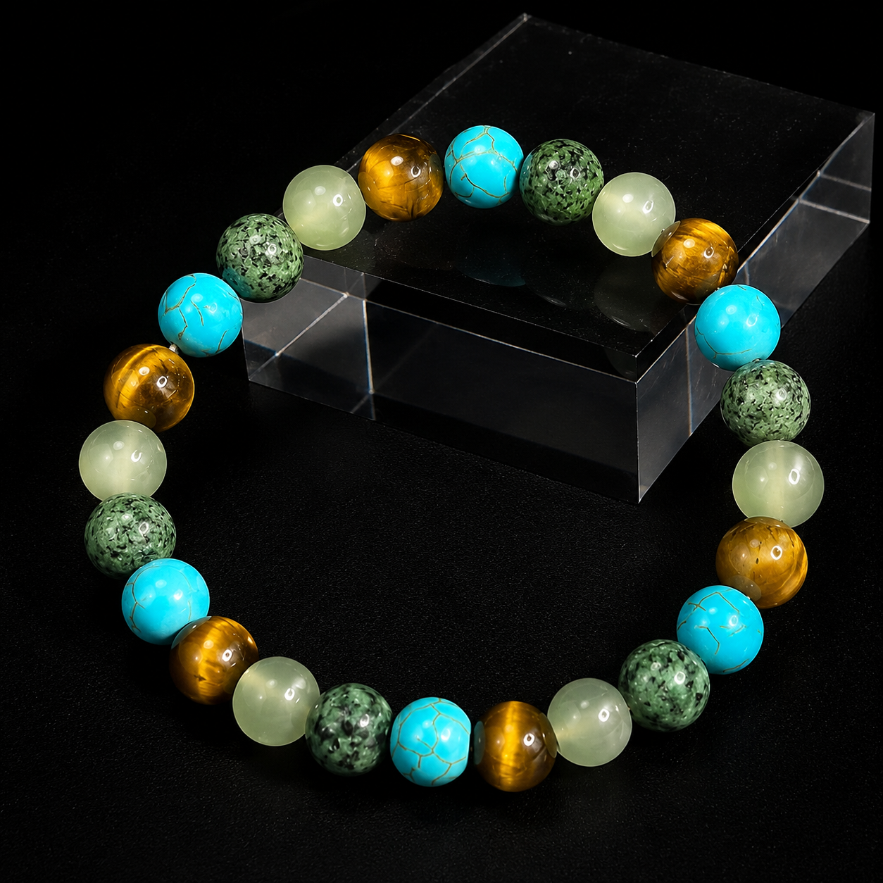 Natural amethyst tiger's eye bracelet Focus & Productivity
