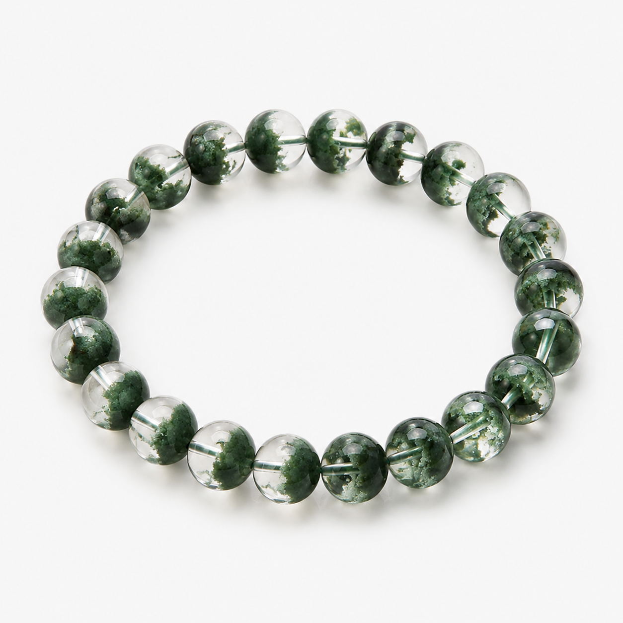Brazilian natural green phantom quartz health bracelet