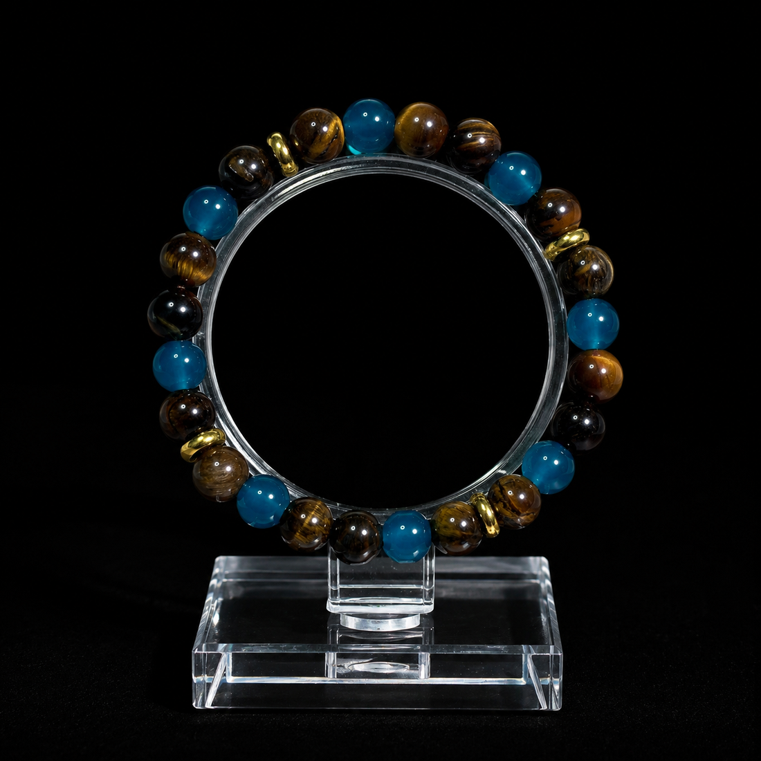 Nine different elements of natural glass bracelet bring wealth