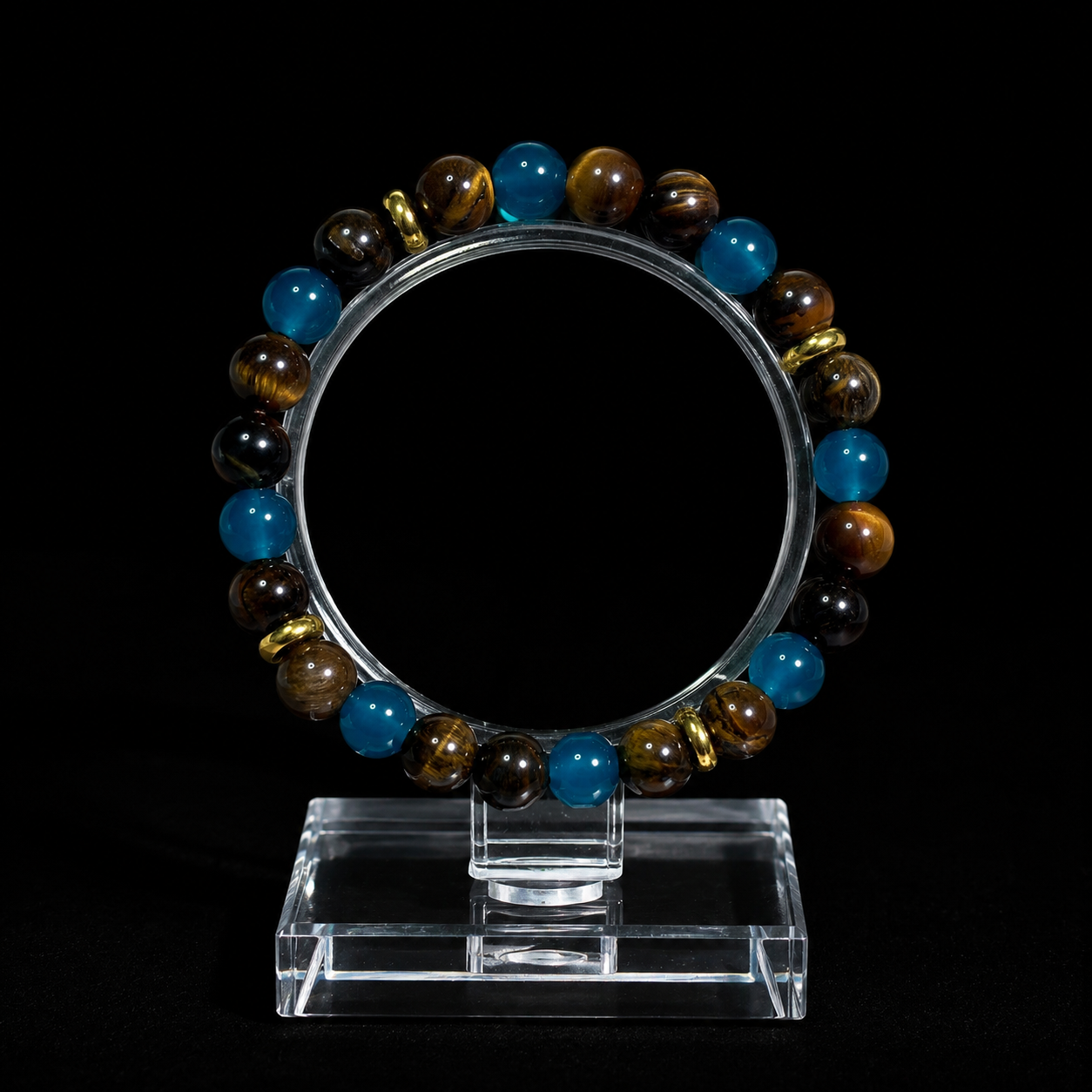 Nine different elements of natural glass bracelet bring wealth