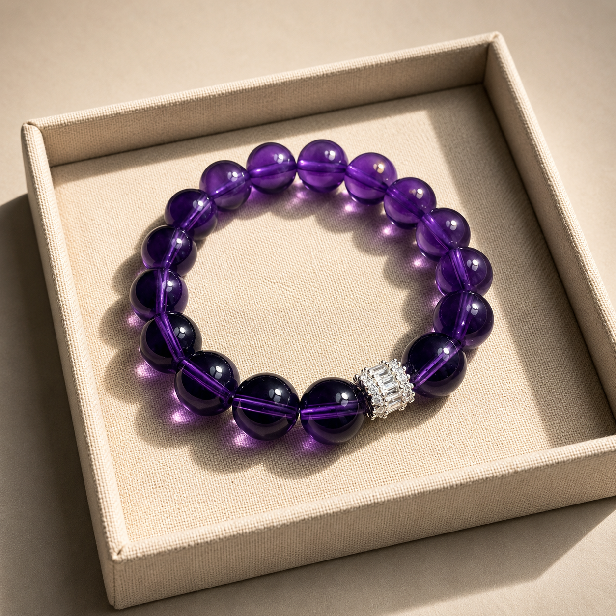 Natural Uruguayan Amethyst Wish-Fulfilling Bracelet