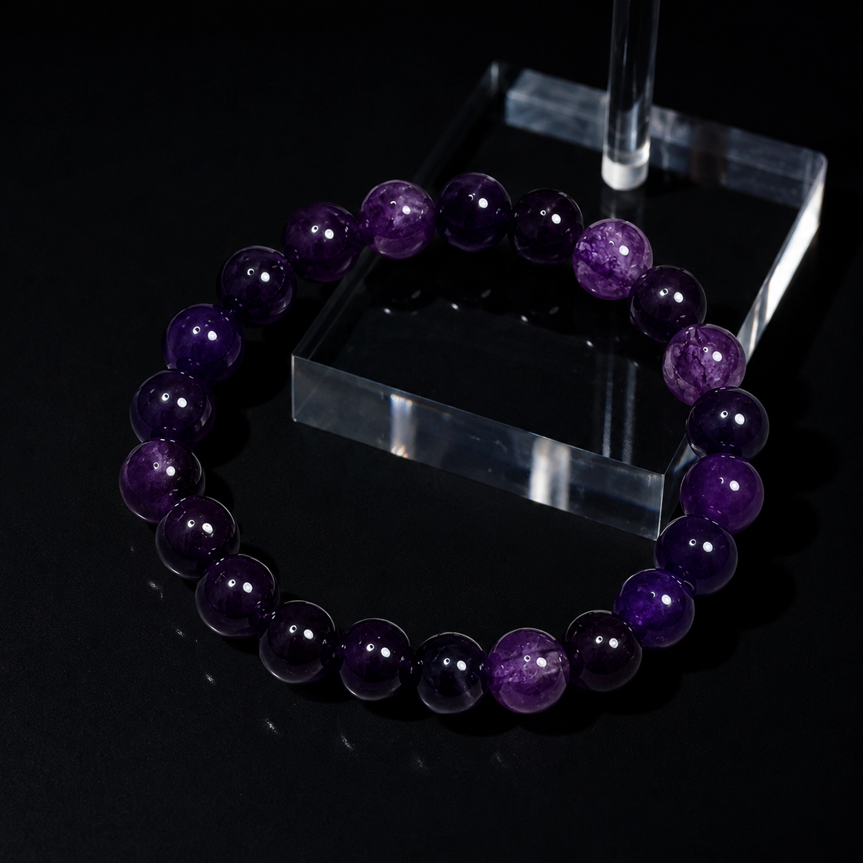 Crystal, ruby, emerald, strawberry crystal, lapis lazuli, natural stone, health-enhancing bracelet, amethyst.