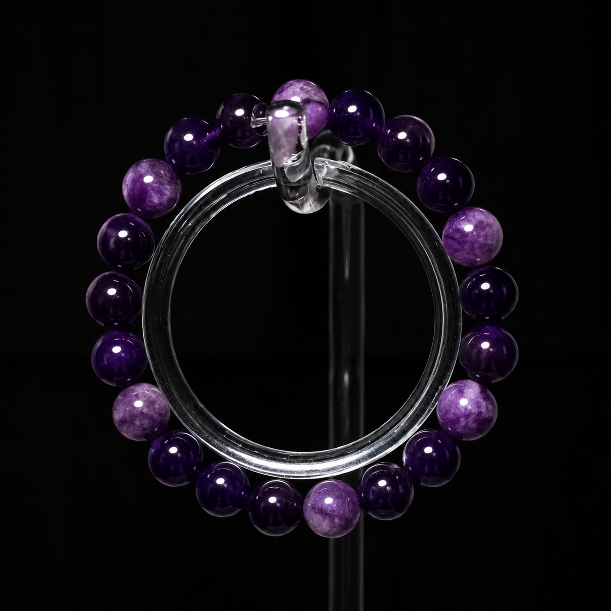 Crystal, ruby, emerald, strawberry crystal, lapis lazuli, natural stone, health-enhancing bracelet, amethyst.