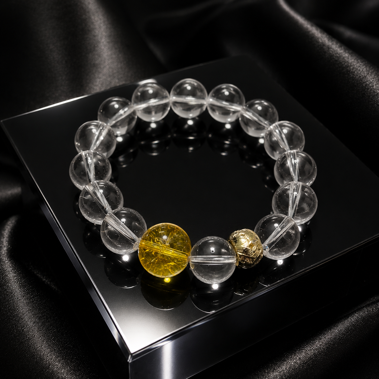 Natural pure white crystal lucky bracelet