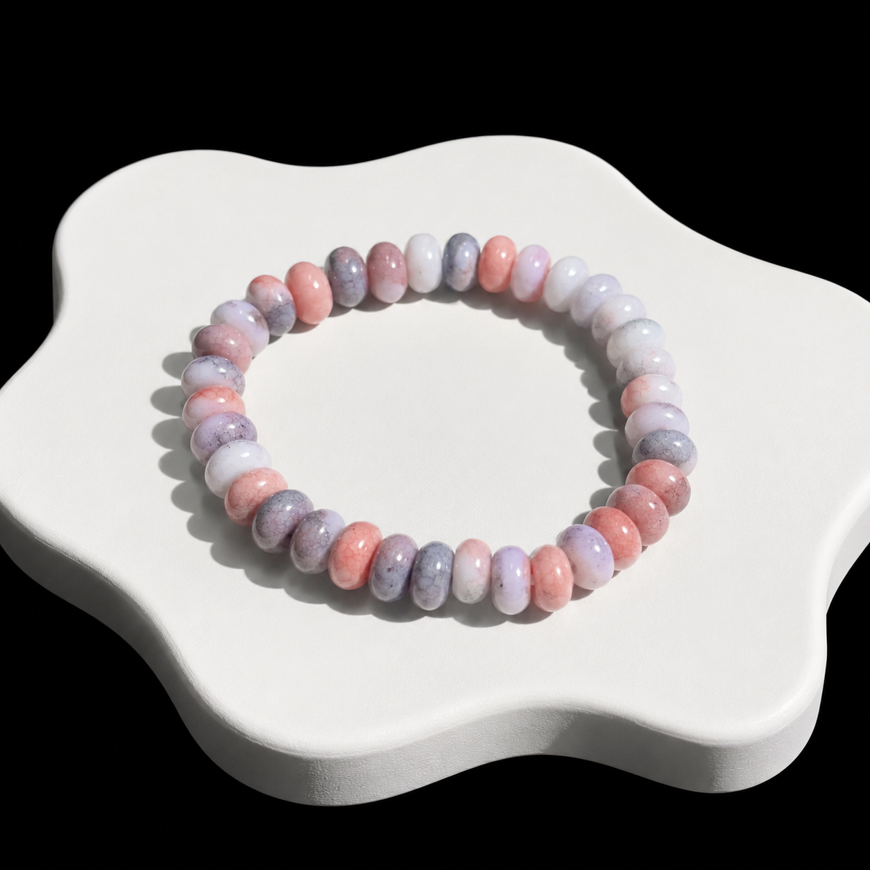 Vintage natural stone and crystal bracelets relieve stress