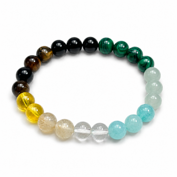 Nine different elements of natural glass bracelet bring wealth
