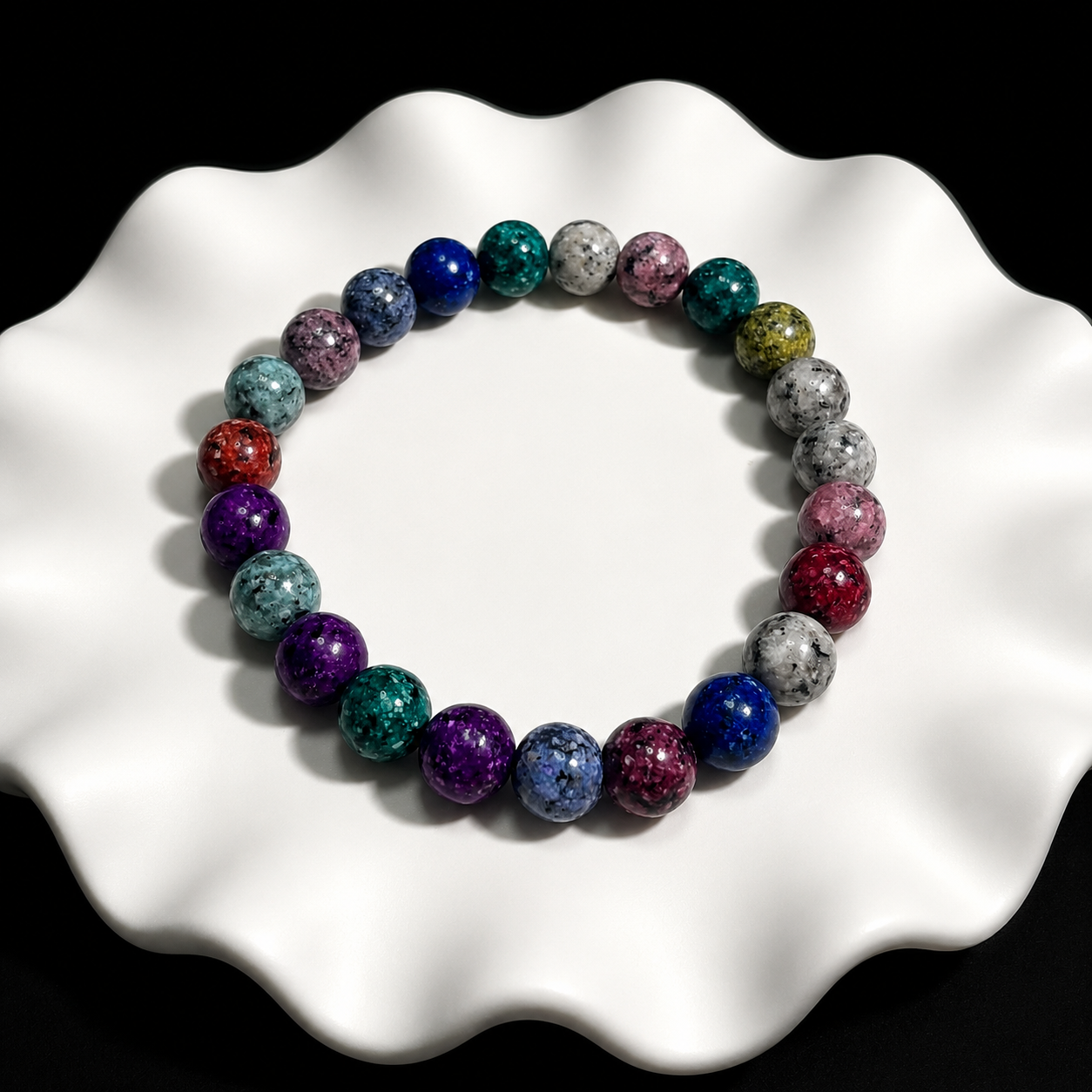 Vintage natural stone and crystal bracelets relieve stress