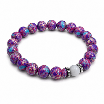 Nine different elemental natural stone glass bracelets Calm & Balance