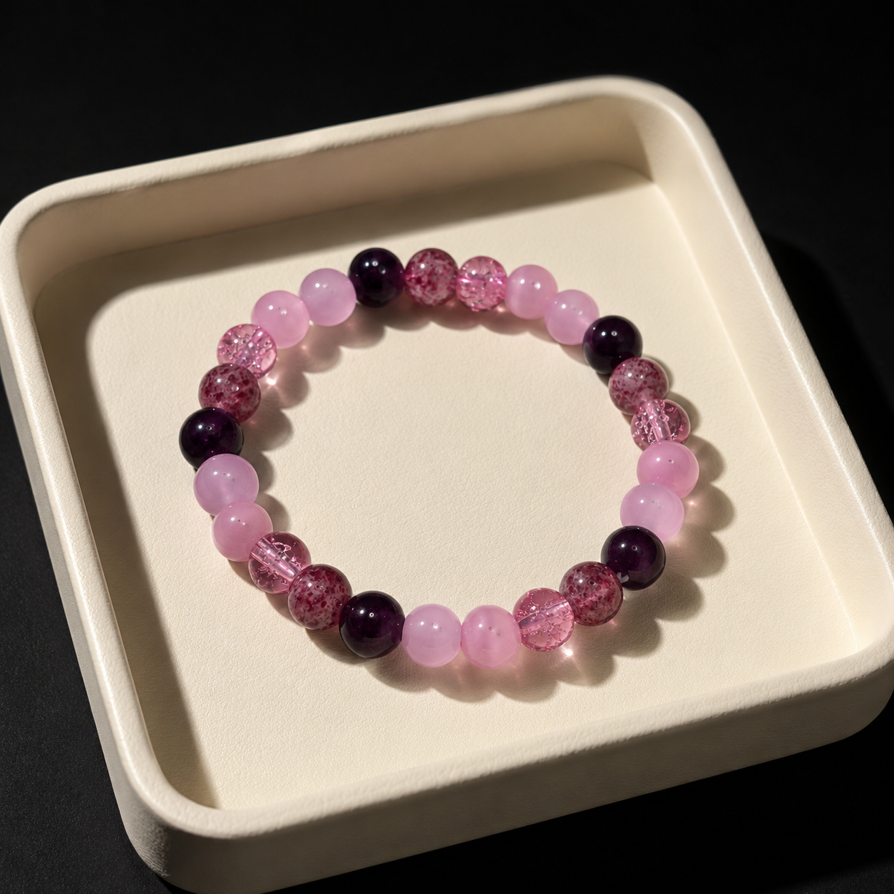Nine different natural stone glass bracelets to protect your love.