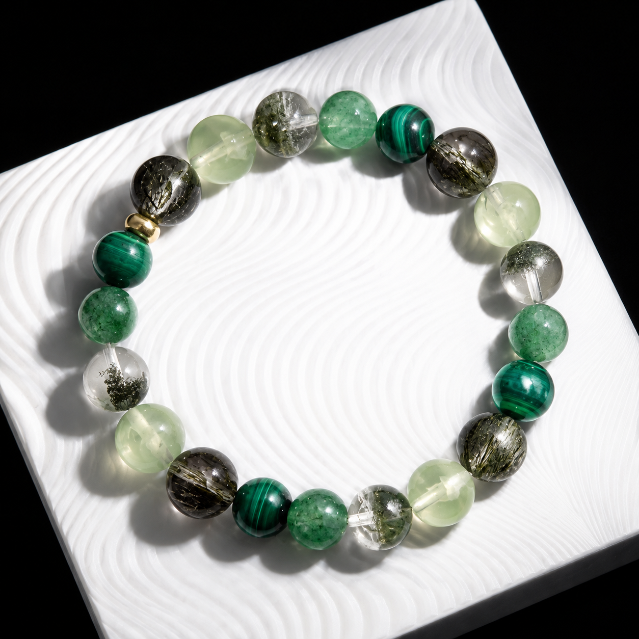 Auspicious Crystal Bead Single-Strand Bracelet for protection and safety