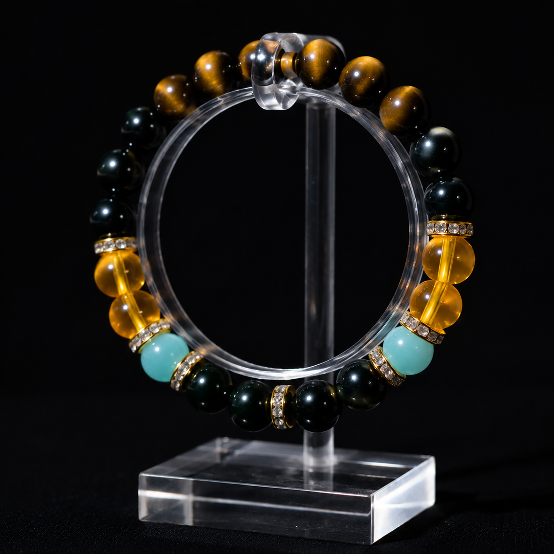 Natural Amethyst Tiger's Eye Lucky Bracelet