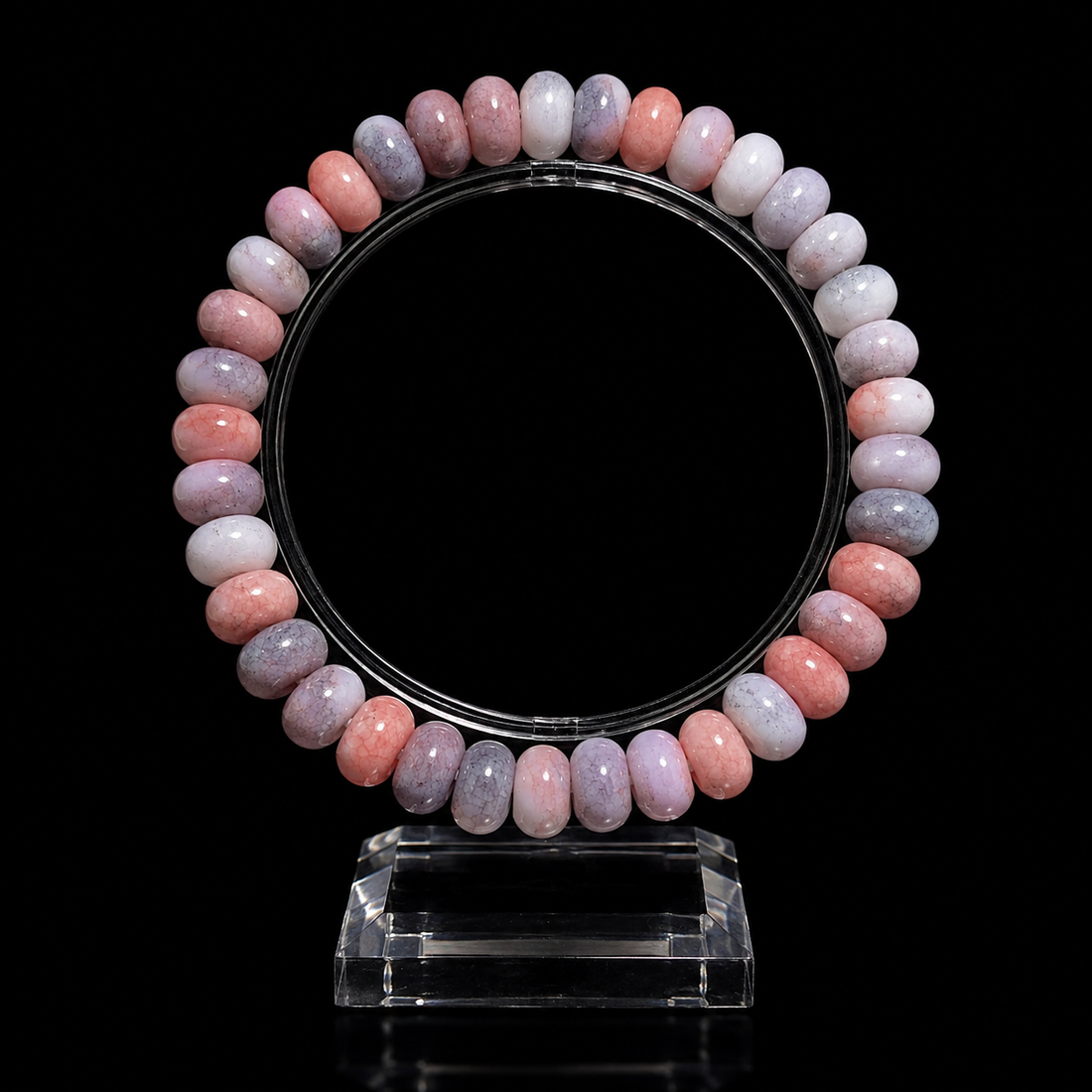 Vintage natural stone and crystal bracelets relieve stress