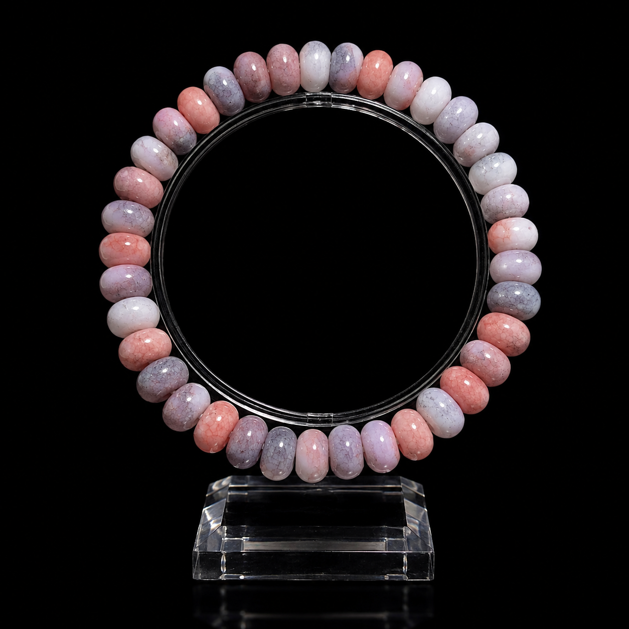 Vintage natural stone and crystal bracelets relieve stress