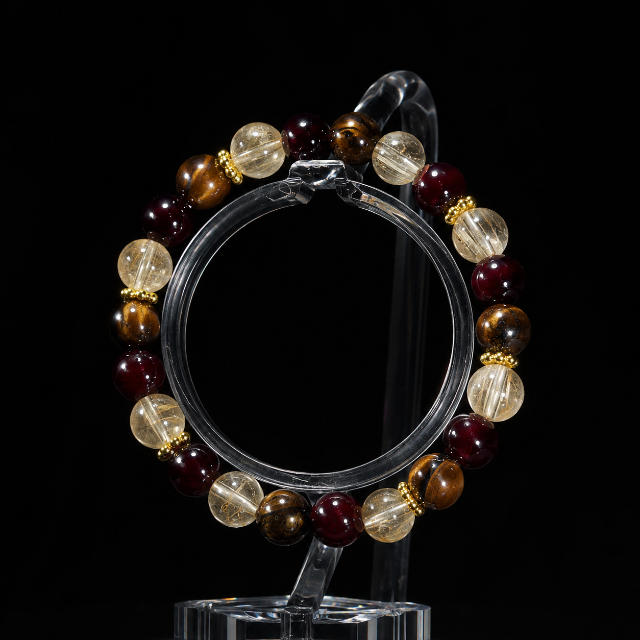 Vintage natural stone bracelet brings wealth