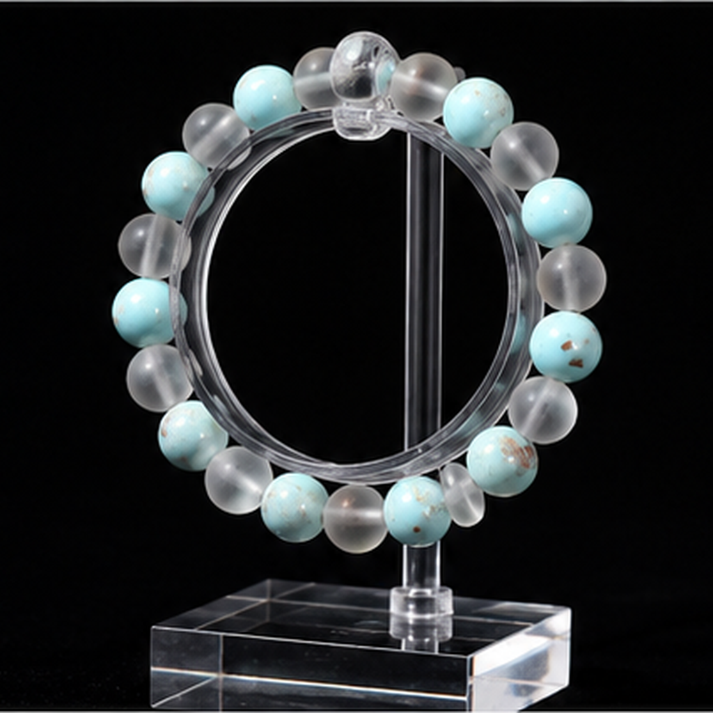 Natural Amethyst Tiger's Eye Lucky Bracelet, Blue and White